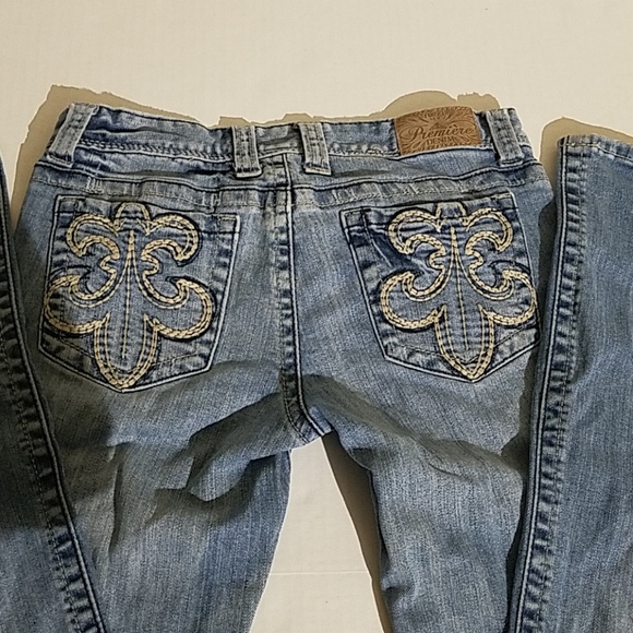 Rue 21 Premiere Denim fleur-de-lis F18 - Picture 3 of 5